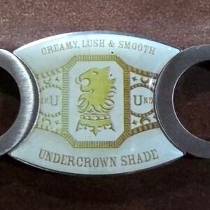 Drew Estate Undercrown Shade Cigar Cutter Double Guillotine Stainless Steel Lion
